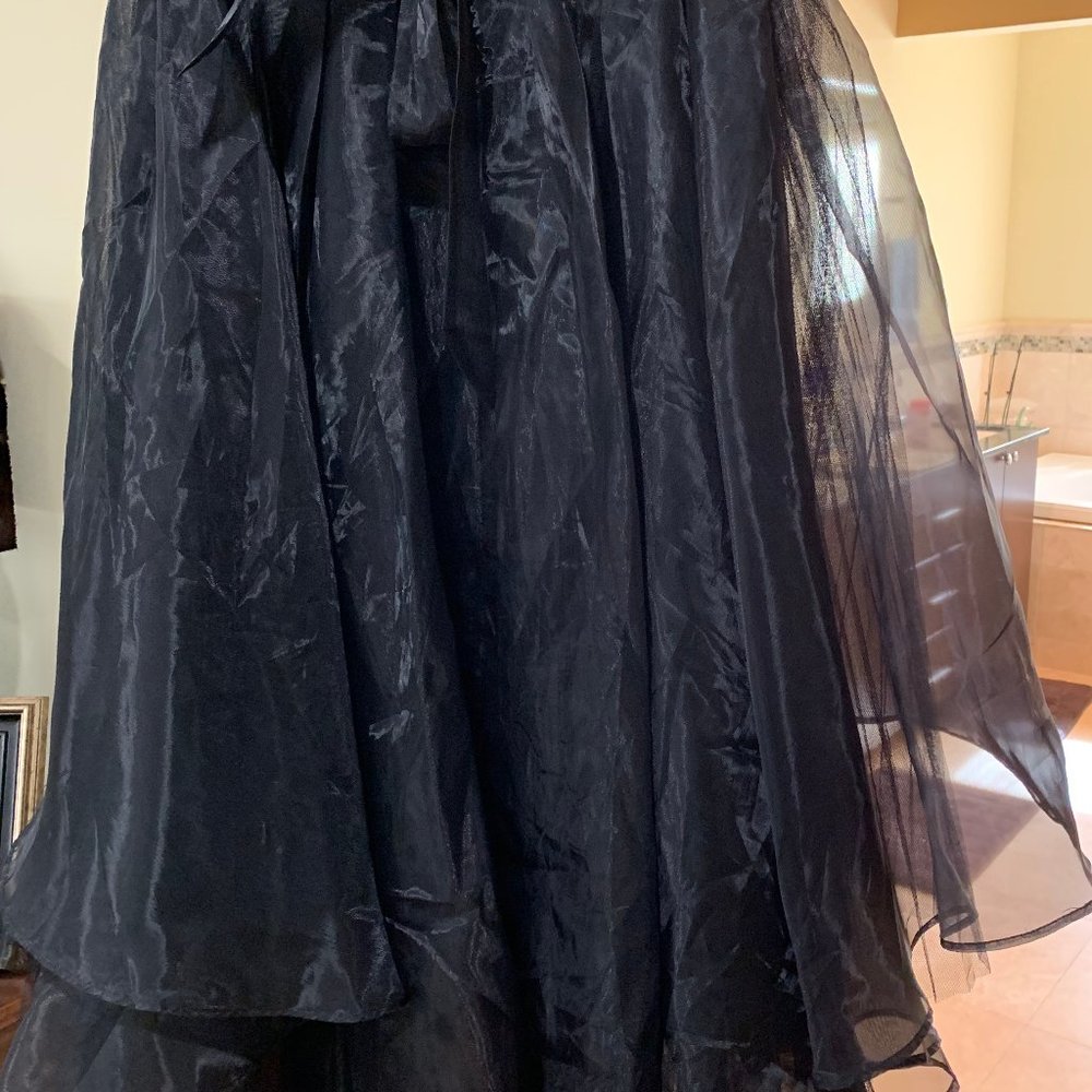 Black chiffon, hi low dressy skirt